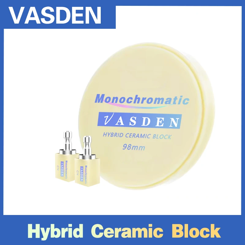 5 Pieces C14 Hybrid Ceramic Monochrome C14 12*14*18mm Hybrid Composite Block CADCAM Glass Ceramic Block