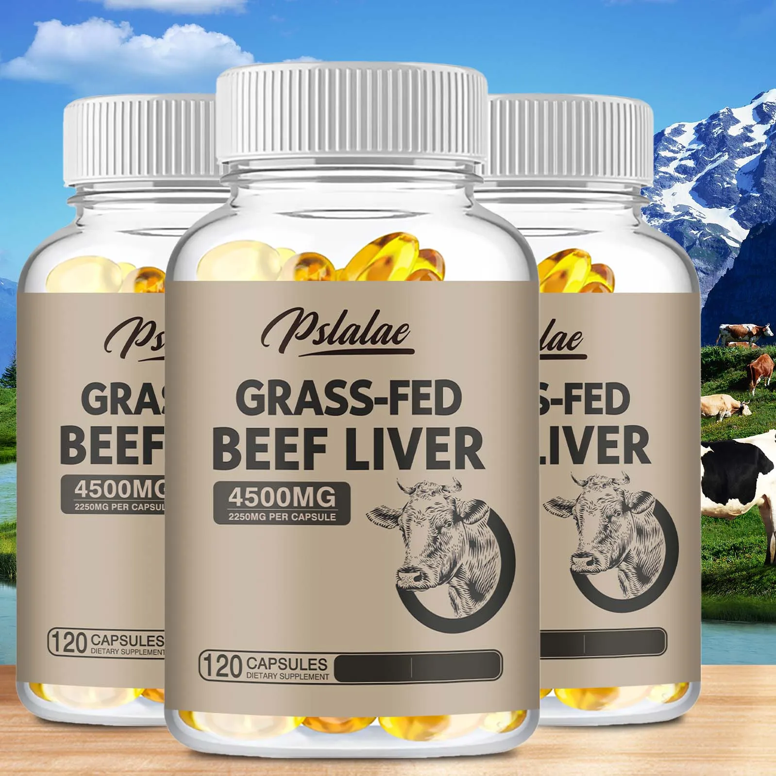 Grass-fed Dried Beef Liver - Improves The Body's Resistance and Strengthens Joints, Ligaments and Tendons - 120 Capsules