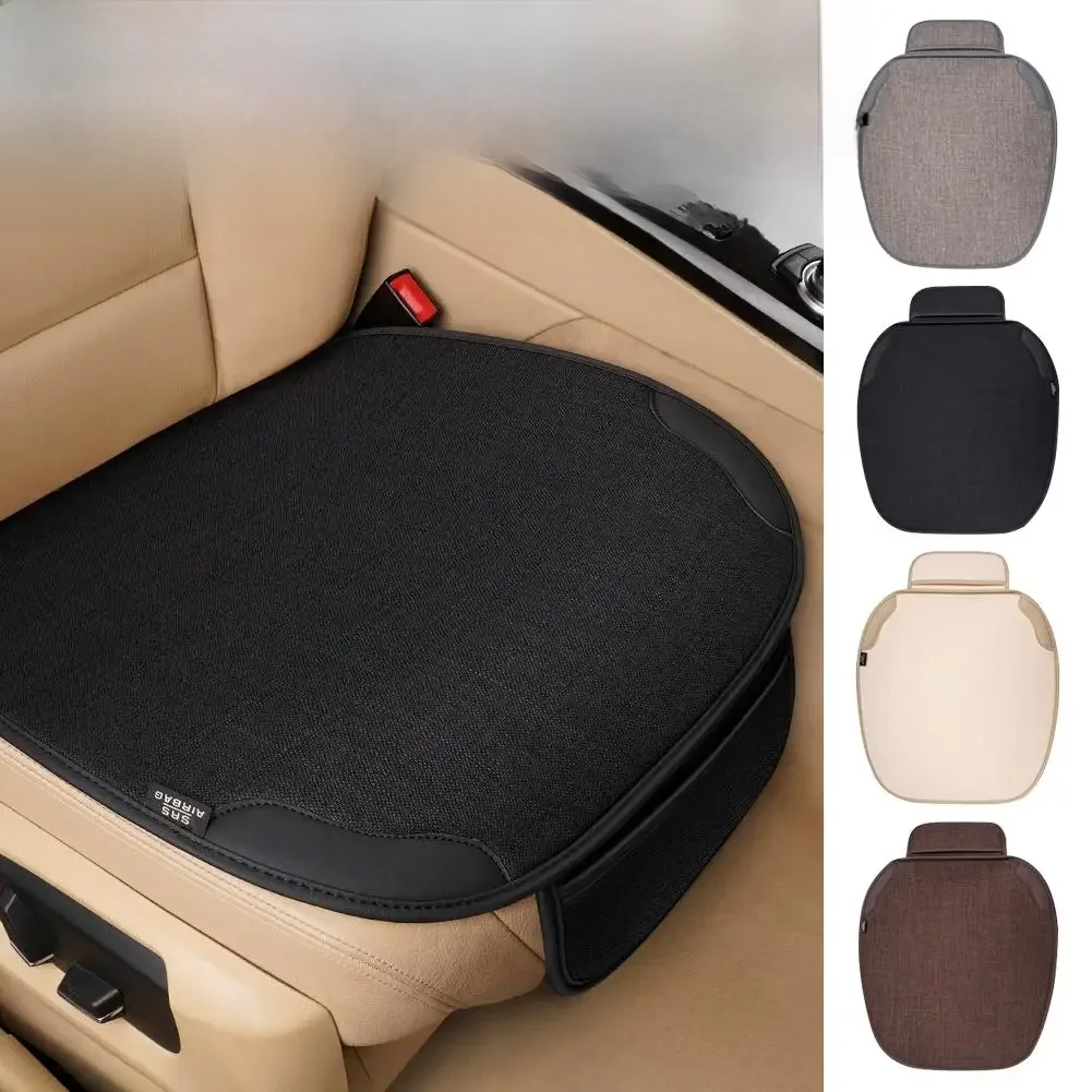 Auto Ademende Vlas Stoelhoes Universele Voorstoel Anti Stof Anti Kras Beschermer Kussenhoezen Voor Auto-Interieur Accessoires - afbeelding 2
