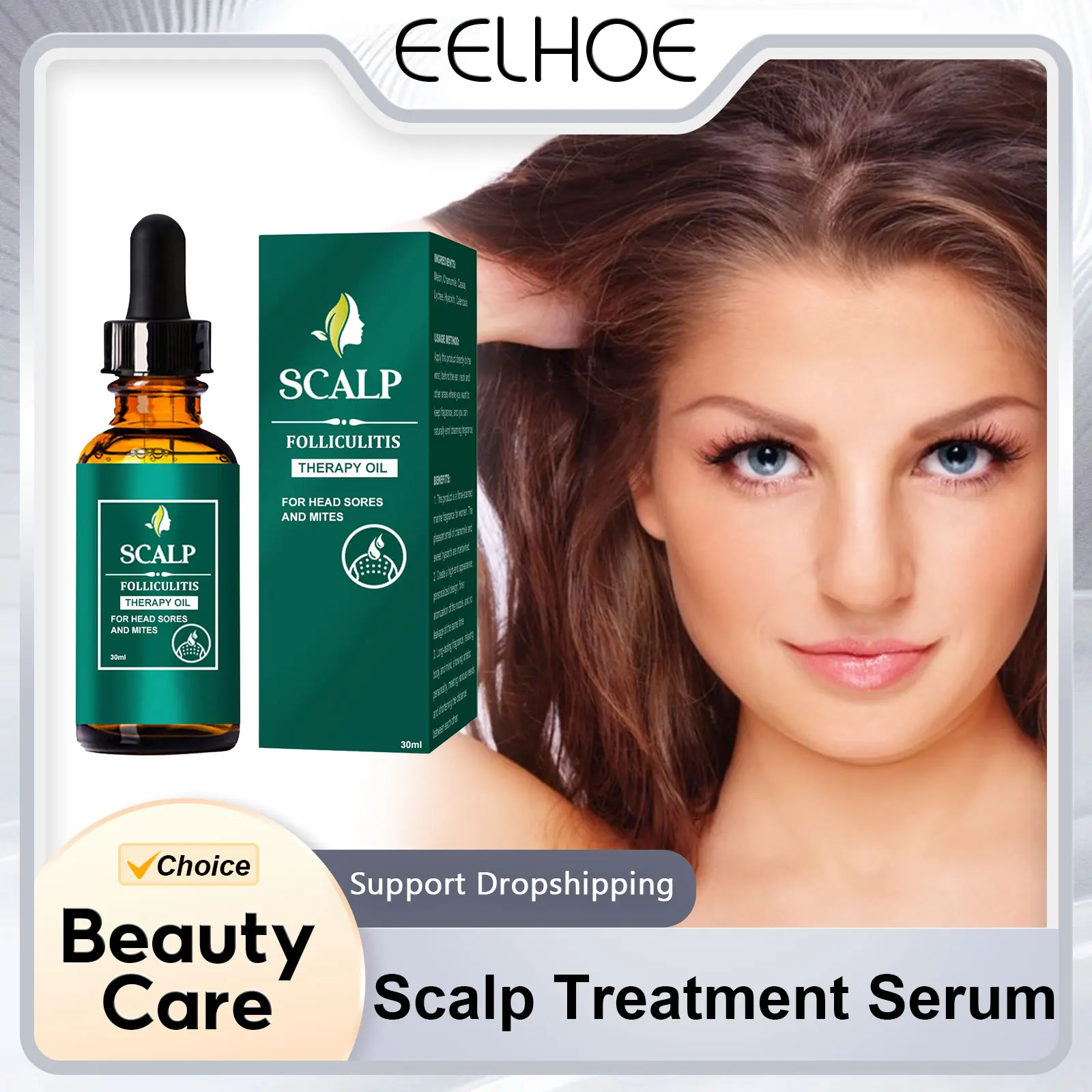 

EELHOE Scalp Treatment Serum Follicles Root Repair Nutritions Hair Scrub Anti-Dandruff Hair Growth Promoter Hair Essence Serum