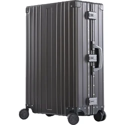 SEABIRD All Aluminum Luggage Zipperless Hard Shell Luggage Case with TSA Lock Spinner Alloy Metal Suitcase