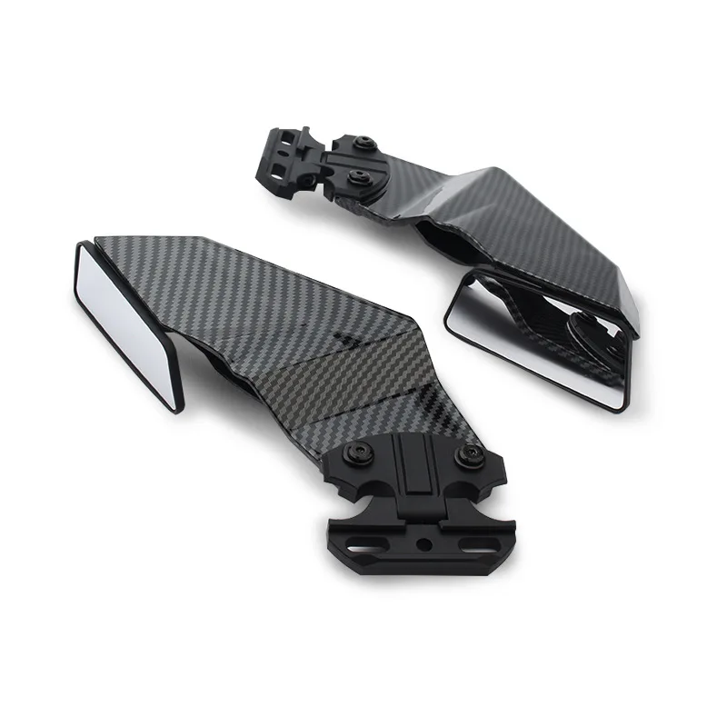 

Pair For KAWASAKI ZX-6R ZX6R ZX 6R Universal Motorcycle Adjustable Side Wing Spoiler Fairing With Rear View Mirror
