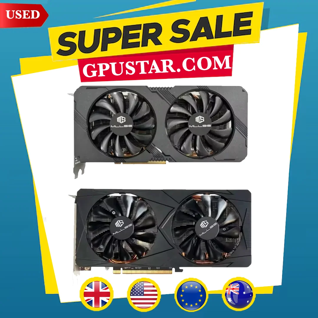 

USED MLLSE AMD RX 5700 XT 8GB Placa De Video Graphics Card GDDR6 256-bit 7nm game Video Card rtx 5700 xt 8gb Support Desktop CPU