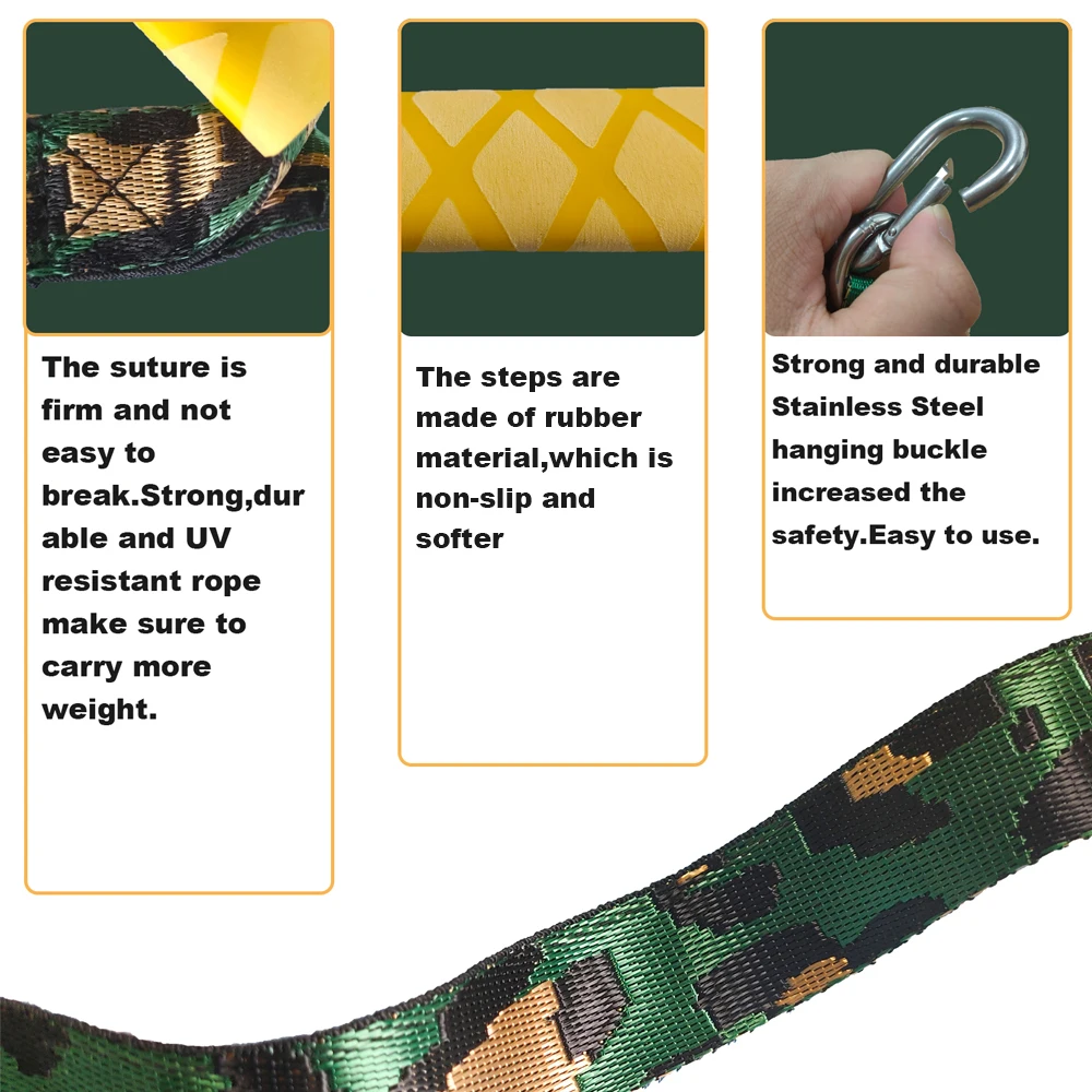 Boat Rope Ladder Inflatable Strap Portable for Pontoon Kayak Motorboat Canoeing Sailboat Outdoor Climbing Ladders 3 Step 4 And 5