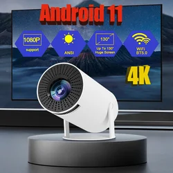 Projektor dla 4K Android 11 HY300plus A20 5G WiFi natywny 1280x720P kino domowe na zewnątrz przenośny mini projektor smart tv