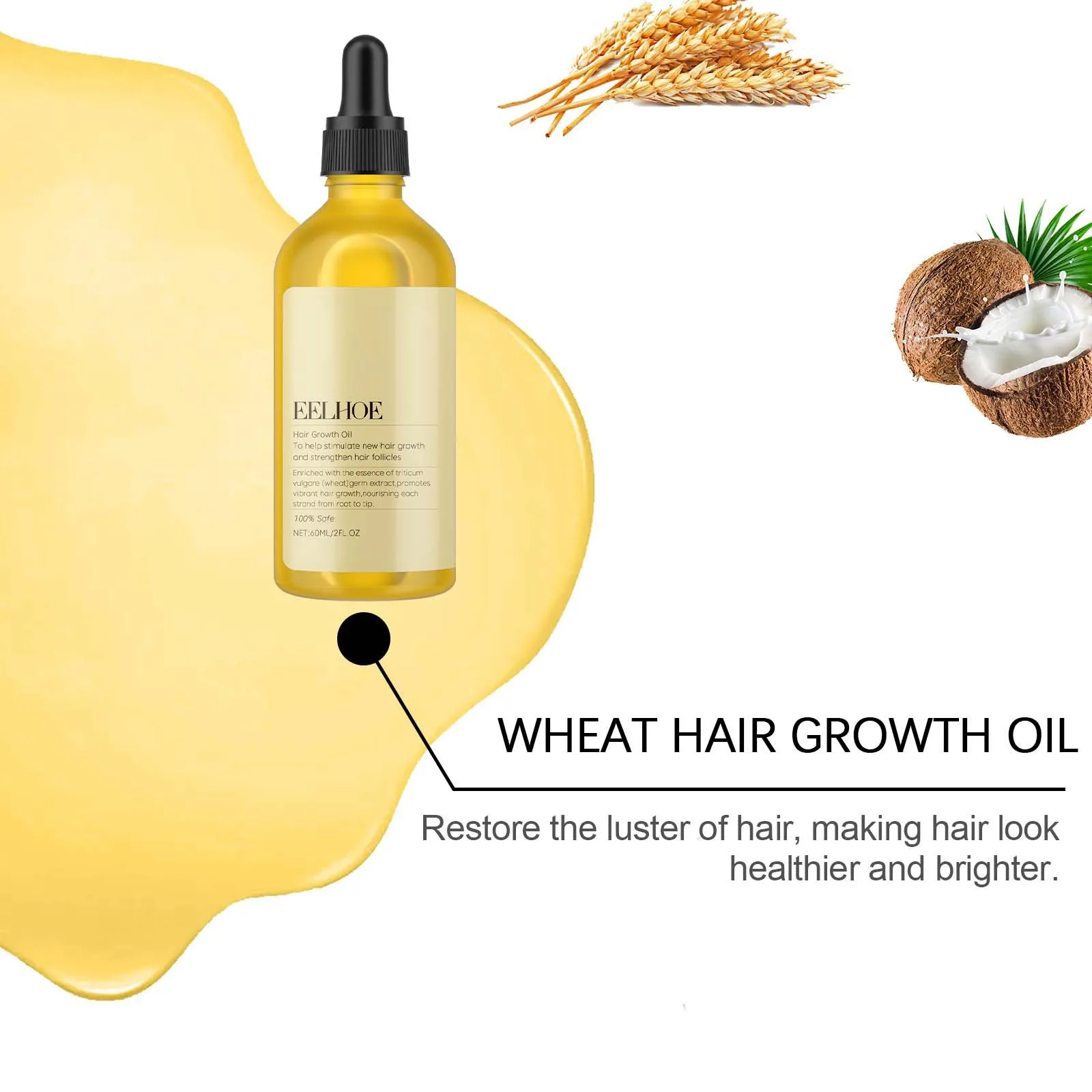 EELHOE Growth Essential Oils for Dense Hair Loss Damage Repair Smoothing Hair Oil Dandruff Treatment Remover Hair Care Products