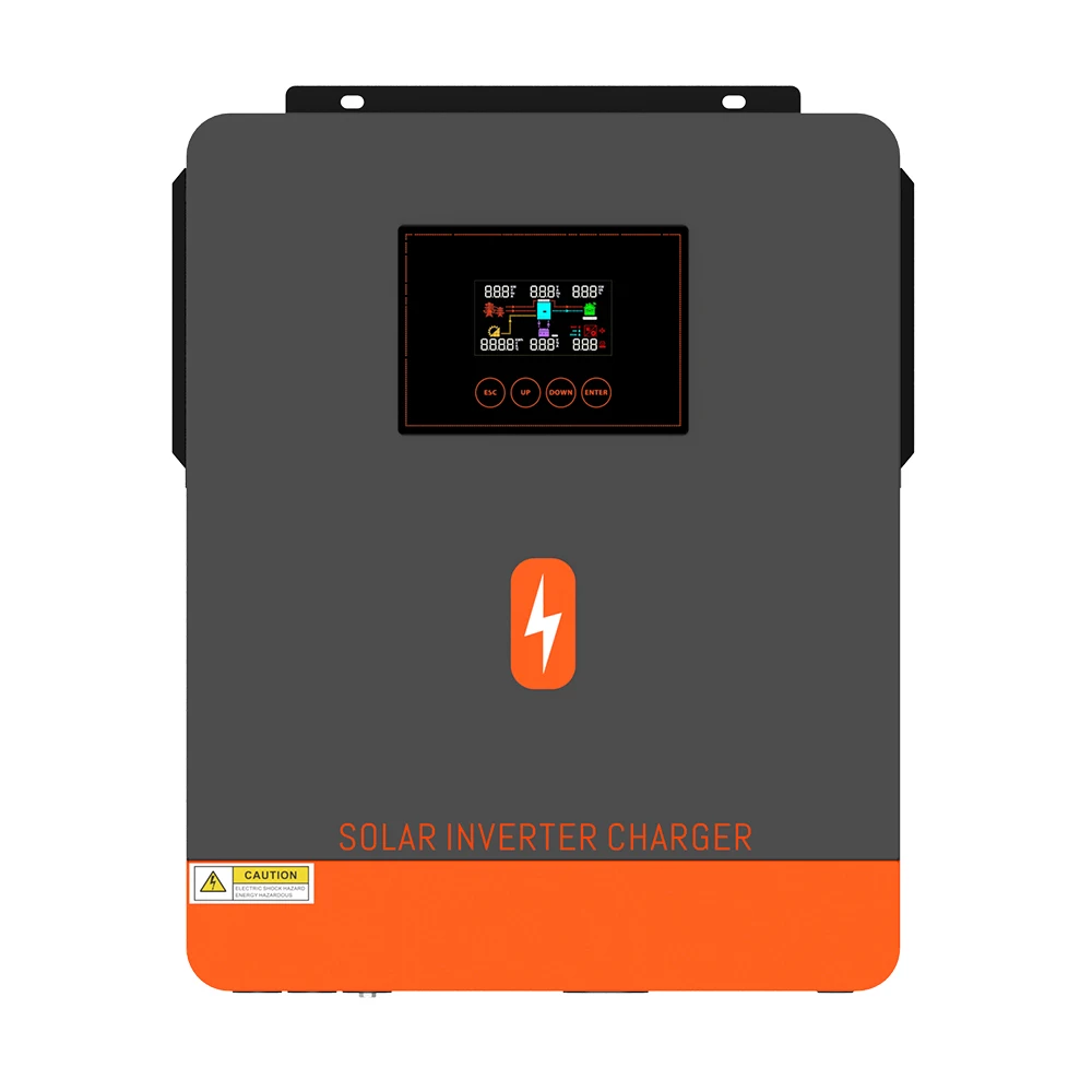 PowMr Hybrid-Solarwechselrichter mit 4,2 kW, 24 V, reiner Sinuswelle, integriertem MPPT 120A Solarladeregler für PV-Module von 60-500 VDC