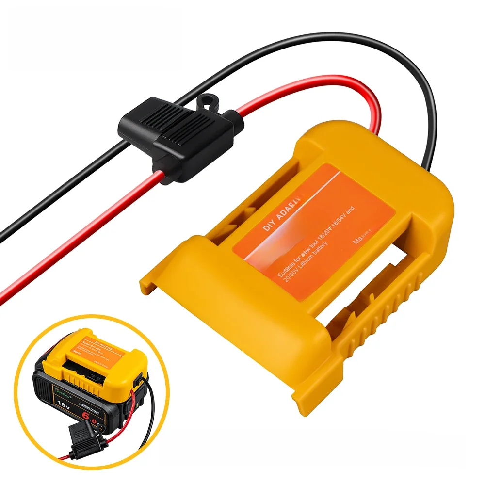 Zewnętrzny adapter do akumulatora konwerter do akumulatora DEWALT 18 V/20 V/54 V DIY skrzynka na elektronarzędzia mod wtyczka zestaw akcesoriów rozszerzenie elektryczne — zdjęcie 2