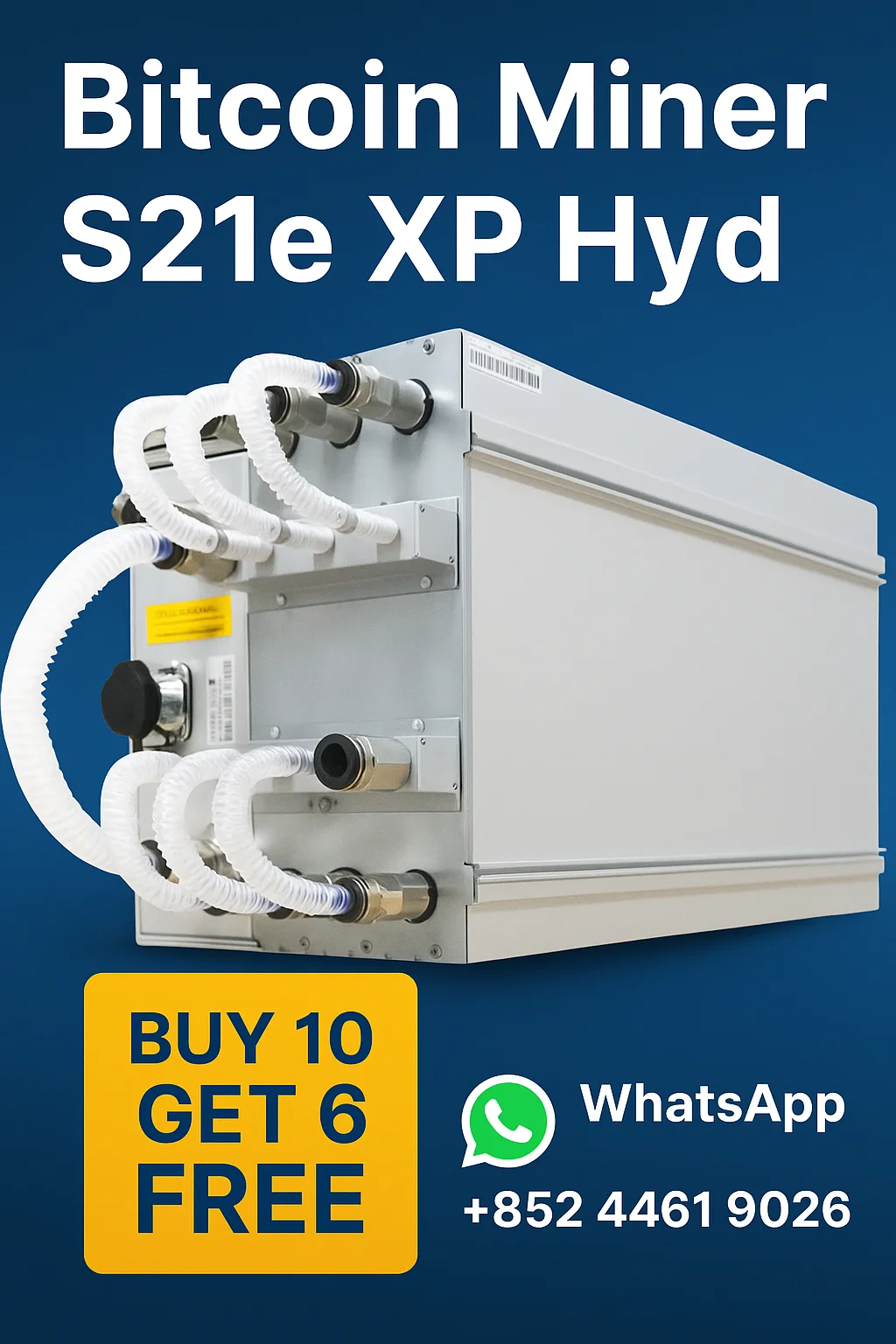 КУПИТЬ ЗАРАЗ КУПИТЕ 2, ПОЛУЧИТЕ 1 БЕСПЛАТНО Bitcoin Miner S21e XP Hyd. BTC/BCH/BSV SHA256 Майнер с гидроохлаждением