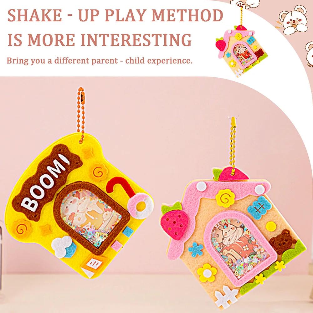 مجموعة أدوات إطار الصورة المصنوعة يدويًا تجعل إطارات الصور الخاصة بك تناسب 2 بوصة خشخيشات الصور مع سلسلة المفاتيح والحرف الفنية الإبداعية #2