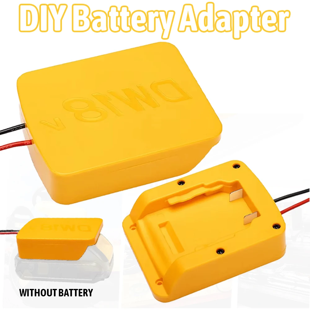 

Адаптер аккумулятора для разъема питания док-станции DEWALT 20 В Max 18 В, провода 14 awg, адаптер питания, аксессуары для инструментов, желтый