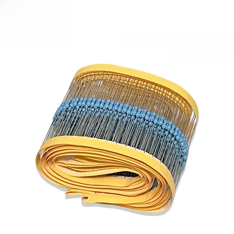 Résistance à Film métallique 100 pièces/lot, 1/4W 1% 100R 220R 1K 1.5K 2.2K 4.7K 10K 22K 47K 100K 100 220 1K5 2K2 4K7 Ohm, résistance 1R ~ 22M