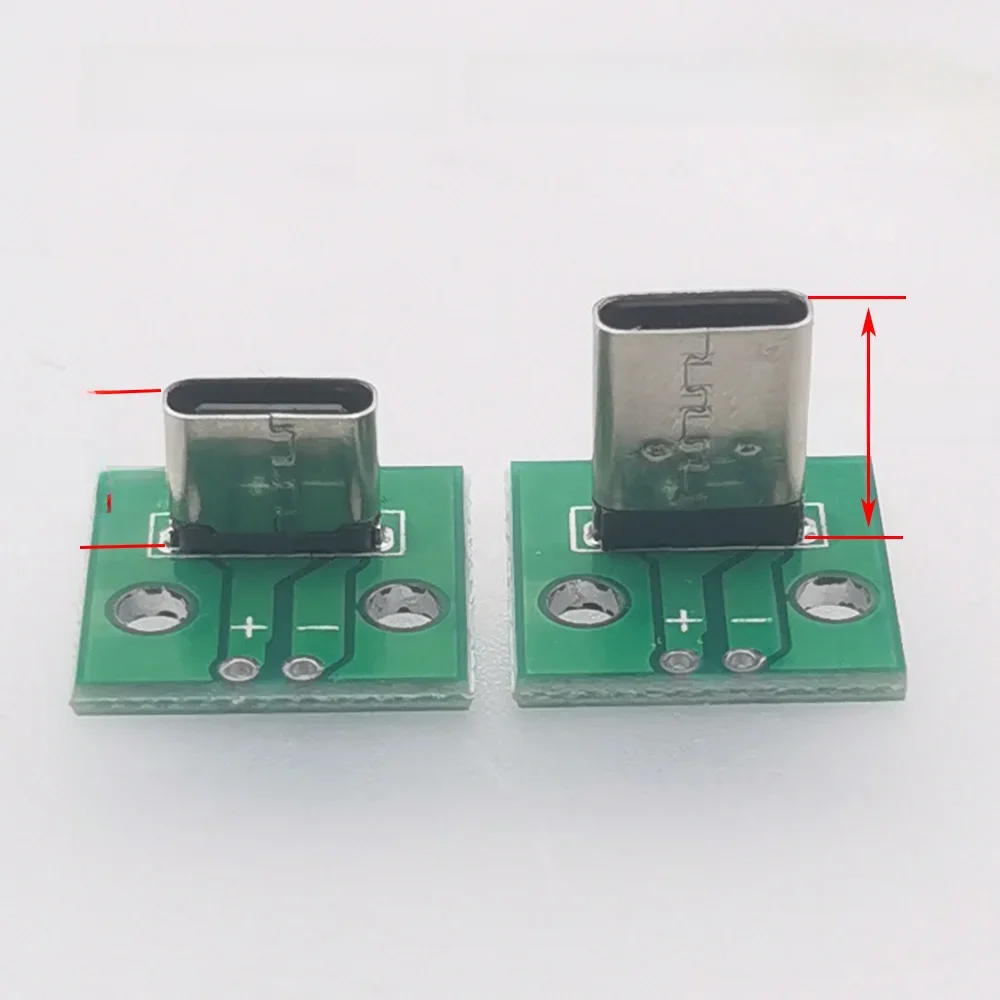 1-10 sztuk USB typu C Jack 6Pin złącze płyta testowa gniazda żeńskie USB-C Port ładowania USB typ C złącze wtykowe stacja dokująca — zdjęcie 2