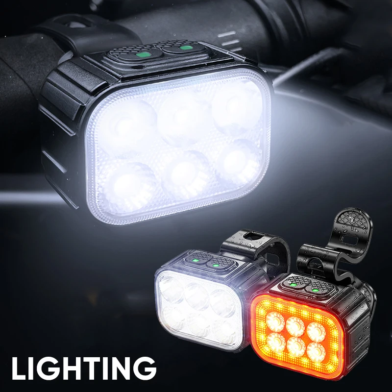 Bike Light Front Rear Cycling LED Lamp Recharged Flashlight Bike Light Rechargeable Cycling Road Bicycle Lights Bike Accessories