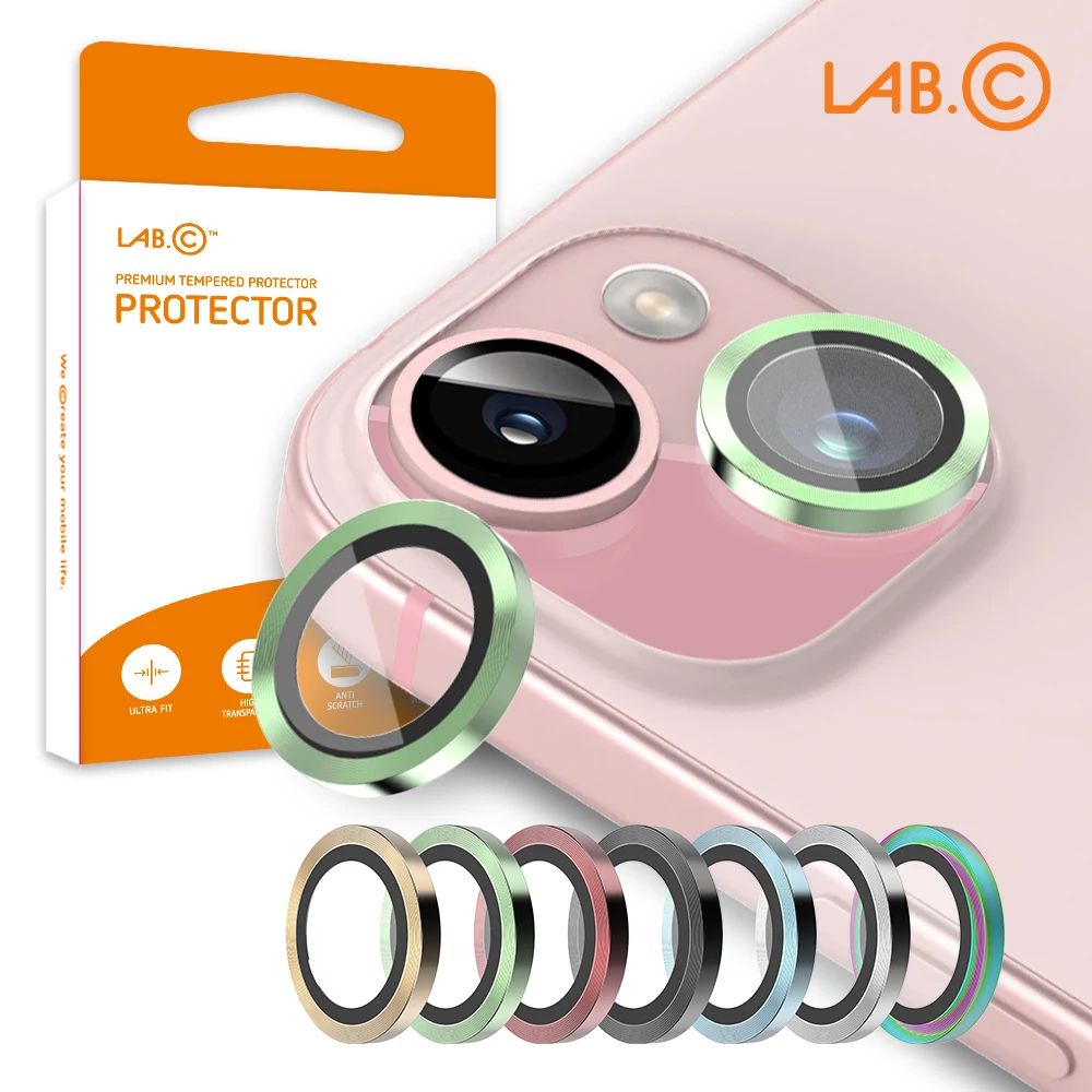 [LAB.C] Camera Lens Protector, 9H Tempered Glass Cover iPhone 15 Pro Plus ProMax