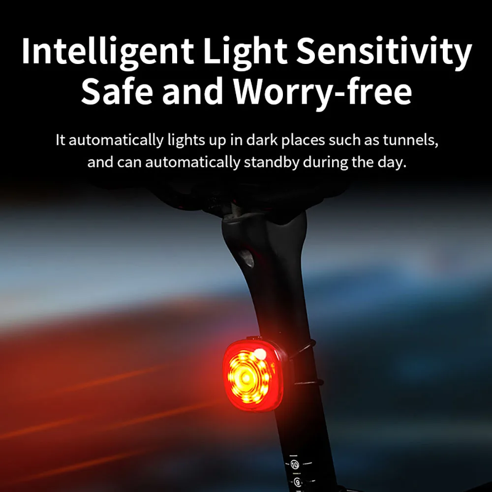 iGPSPORT-luz trasera inteligente TL30 para bicicleta, lámpara de advertencia de freno, resistente al agua, 6 modos, accesorios para ciclismo