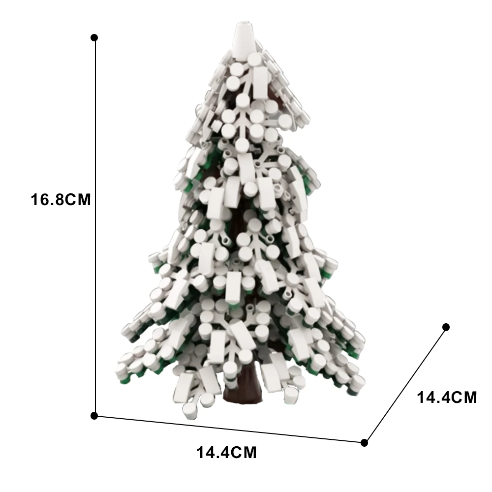 MOC Pine Tree Base Pine Tree Bricks Model Winter Fir Base Winter Fir Building Blocks Toys Set For christmas Gift Juguetes