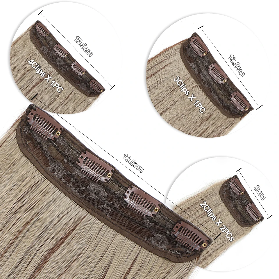 24 インチ ブロンド 27/613 バイオ合成ボディ ウェーブのかかった 220 グラム オンブル ブラウン M888 #   クリップインヘアエクステンション 4 ピース/ロットスライバーホワイト 613 #