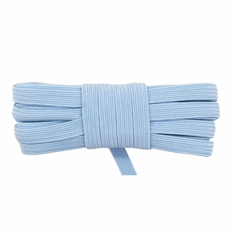 Cordon élastique plat et moulant en Latex et Spandex, 2, 5, 10 yards, pour couvrir le visage, boucle d'oreille, pour robe, 9mm, 3/8 pouces accessoires couture et mercerie sangle pour sac au mètre