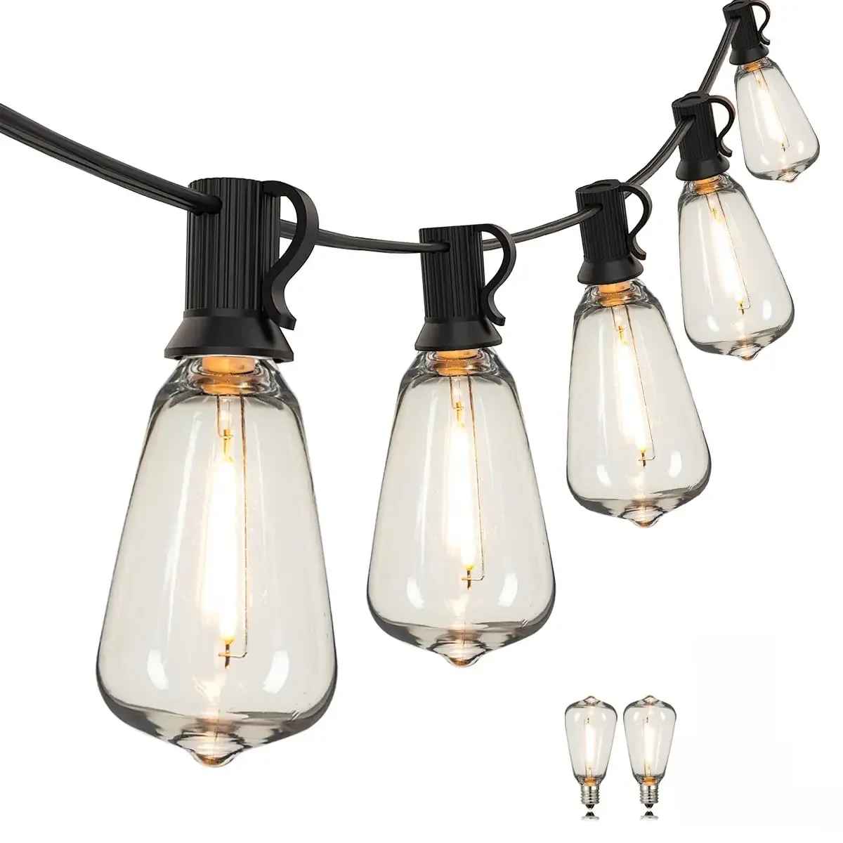 ST38 Lichtslingers Buitenslinger Aansluitbaar Onbreekbaar Waterdicht Plastic LED-lamp Dimbaar Patio Tuin Decor Fairy Lighst - afbeelding 2