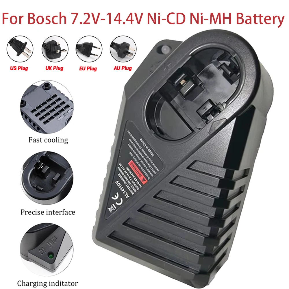 

Сменное зарядное устройство для электроинструмента Bosch 7,2 В/GSR9,6/12 В/14,4 В NI-MH NI-CD AL1411DV GSR7.2-2, GSR9,6-2, GSR12-2, GSB12-2