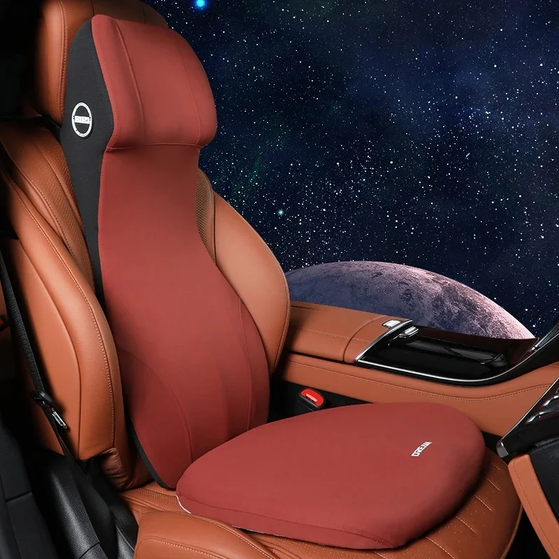 Memory Foam Car Headrest Lumbar Support Neck Pillow Back Cushion Seat Waist Car Interior Accessories for Comfortable Travel