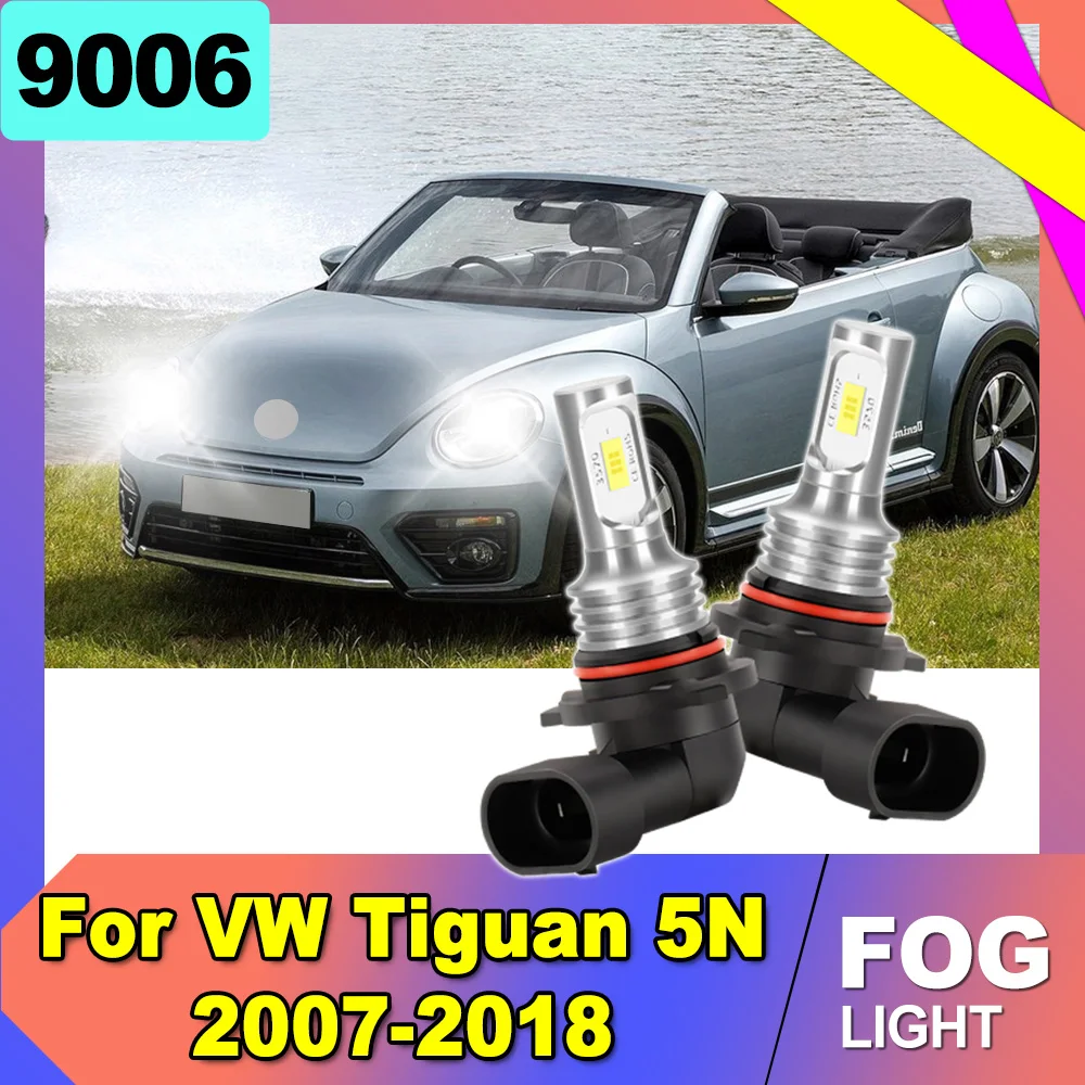

Светодиодные противотуманные фары 12В высокой мощности 9006, Plug and Play, Canbus, для VW Tiguan 5N 2007-2015, 2016, 2017, 2018, без ошибок