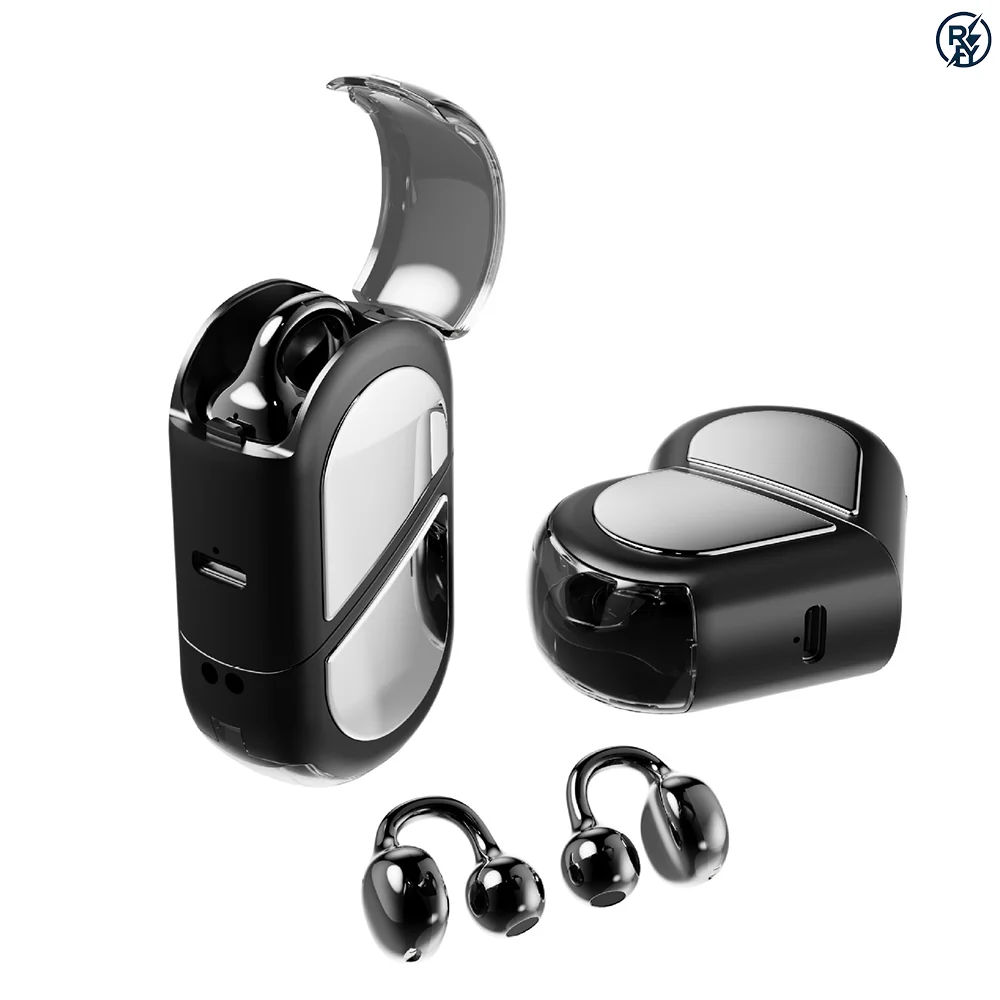 

K521 Popular Heart-Shaped Creative Rotatable Ear Clip Mini Couple Romantic Low-Latency Wireless Bluetooth Earphones
