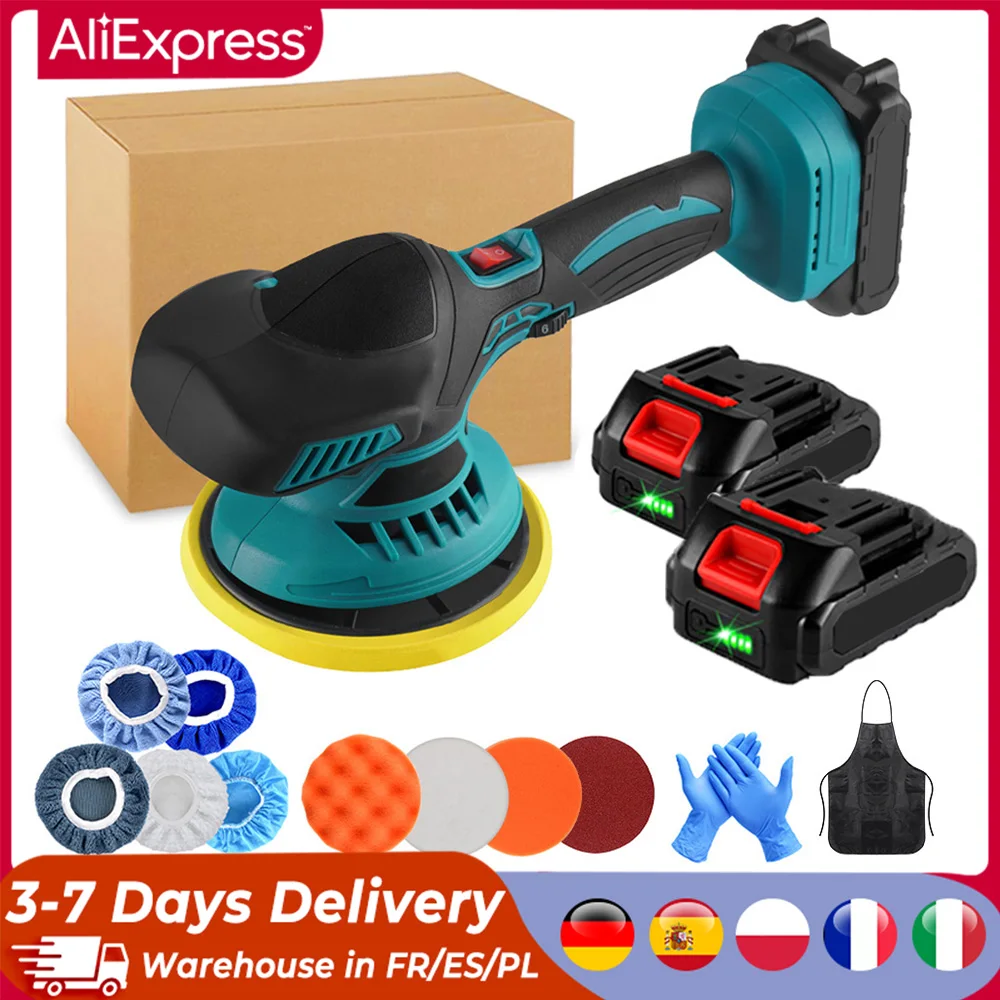 21V Cordless Car Polisher For Makita Battery Wireless Car Polishing Machine 6 Gears Adjustment Electric Polish Power Tools