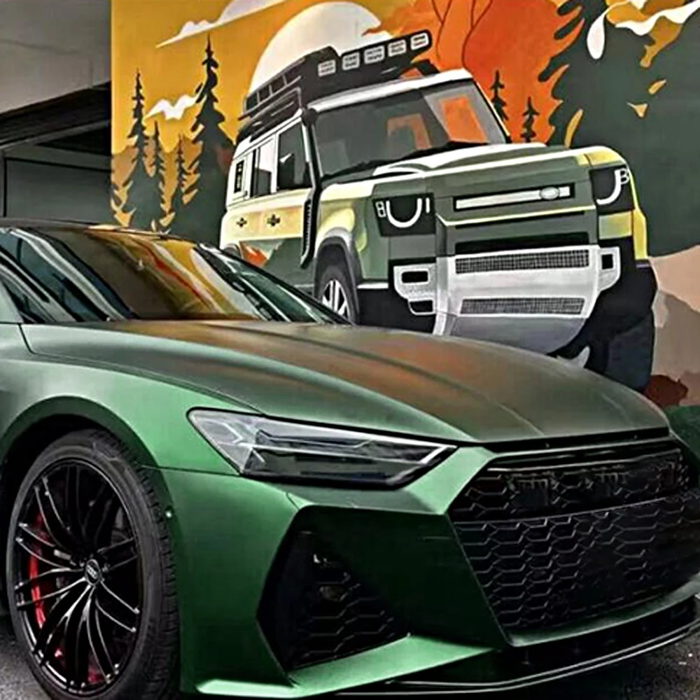 Metallic Sonoma Green Color DIY Car Body Films Vinyl Car Wrap Sticker Decal Air Release Film 3/5Mx152CM Car Exterior Sticker