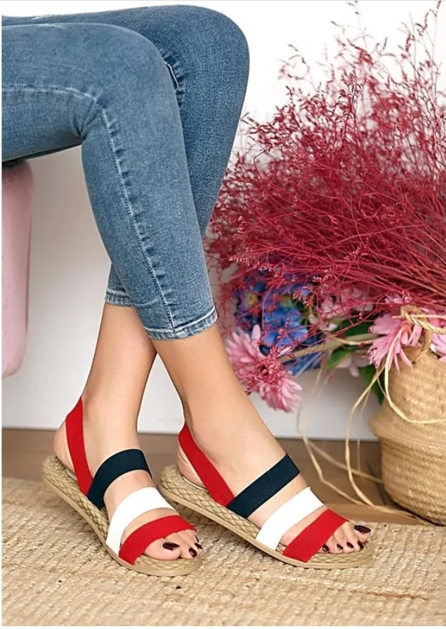 Women's Elastic Sandals The new fashion trend of the summer season, daily use, convenient and comfortable and stylish design