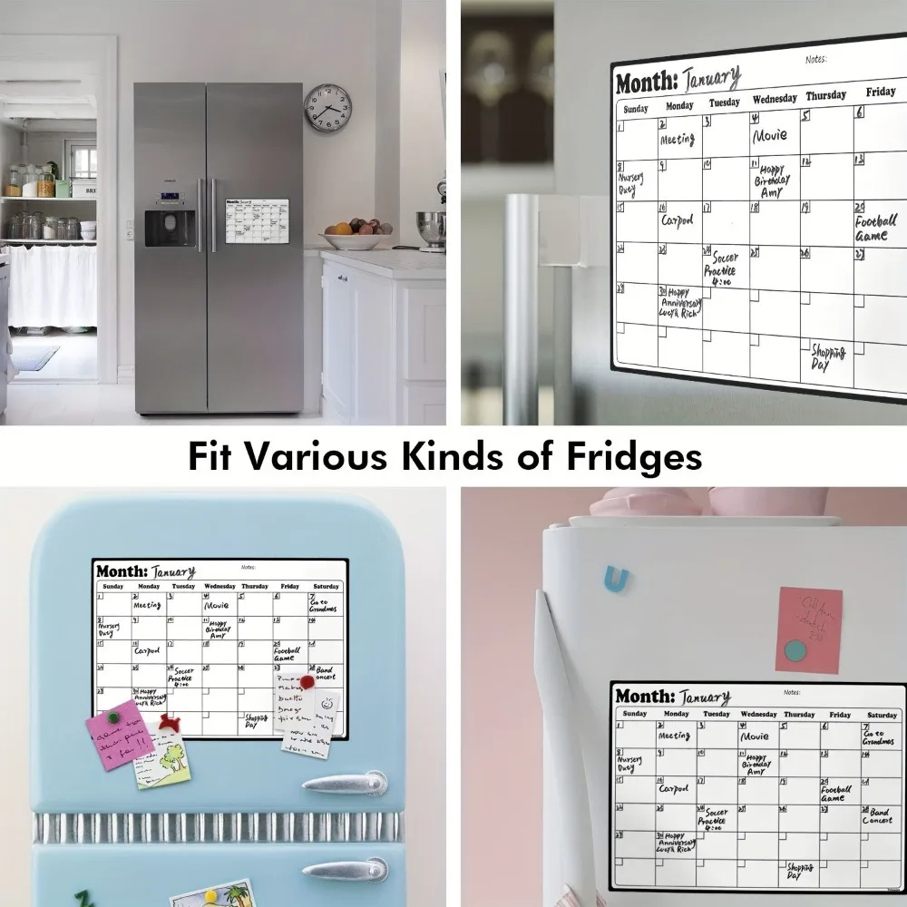 1pc Magnetic Dry Erase Calendar - Whiteboard Style Refrigerator Magnet, Magnetic whiteboard , Ideal for Home Organizatio