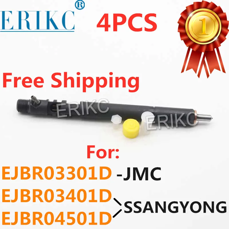 

4PC EJBR03401D A6640170021 6640170221 EJBR04501D A6640170121 EJBR03301D Injector Nozzle for SSANGYONG Kyron Actyon JMC Euro 4/3