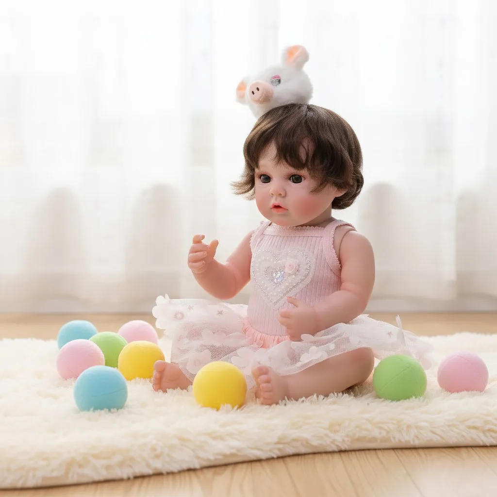 2 szt. Cloveray 22-calowa Oryginalna Realistyczna Lalka Reborn Całe Ciało z Winylu Ręcznie Robiona Wysokiej Jakości Zabawka z Żywej Palety Kolorów Prezent dla Dzieci