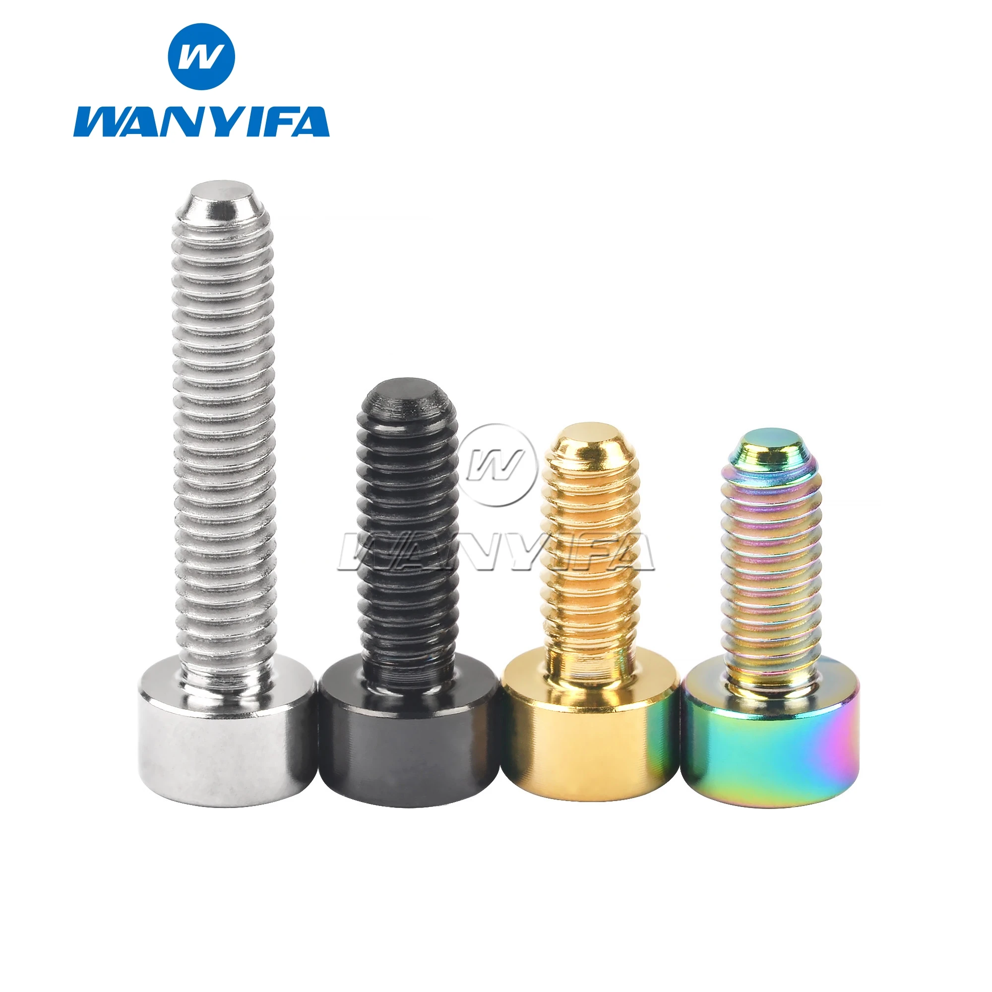 Wanyifa Titanium Bolt M4x10/12/15/20mm Allen Key Socket Square Head Screws Bicycle Ti Fastener