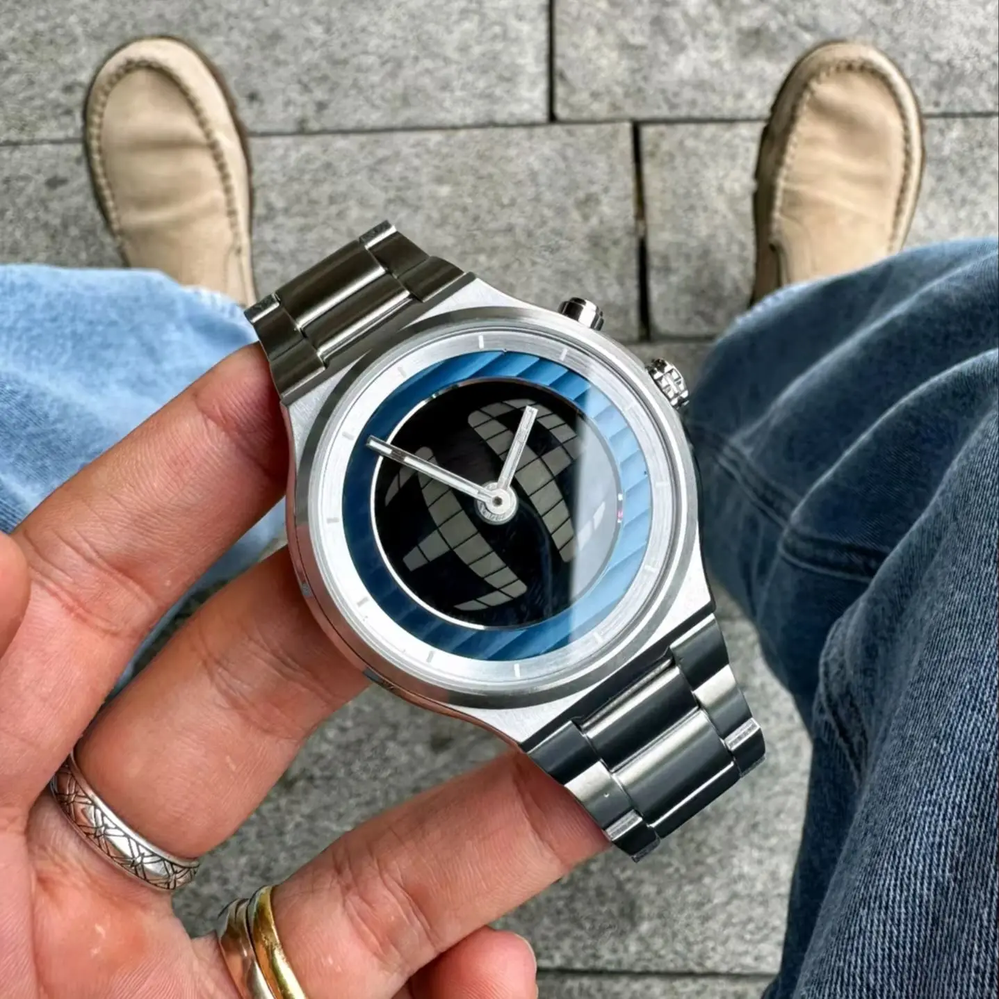 BENLYDESIGN  Men watch Stainless steel SpinDial 6