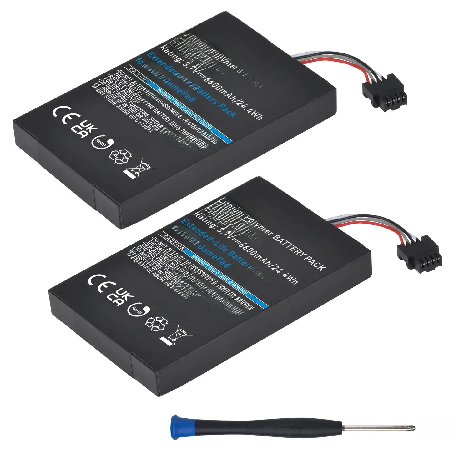 Batterie de remplacement pour manette de jeu Wii U, 6600mAh, Rechargeable, pour contrôleur Nintendo Wii U WUP-010 WUP-012