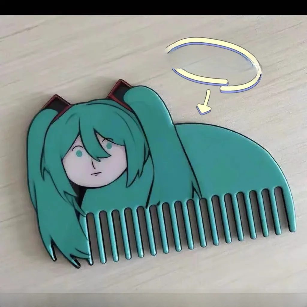 2024 nowe Anime Hatsune Miku Kawaii rysunek kreskówka zabawny pakiet ekspresji z dwustronnym grzebieniem zabawki modele rekwizyty do Cosplay prezenty — zdjęcie 2