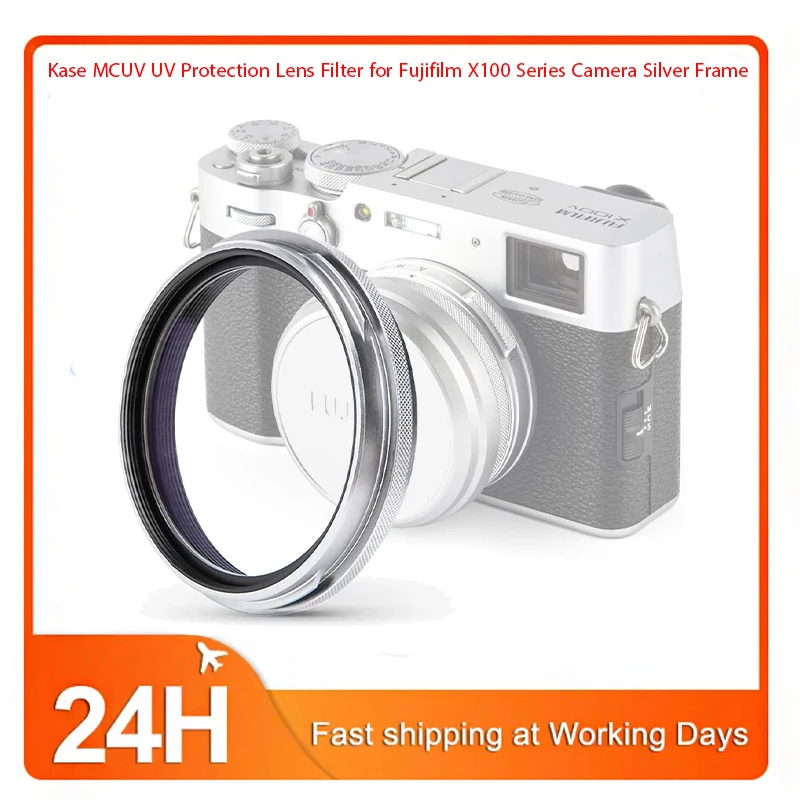 

Kase MCUV UV Protection Lens Filter for Fujifilm X100 Series Camera Silver Frame, Optical Glass HD Multi-Coated,