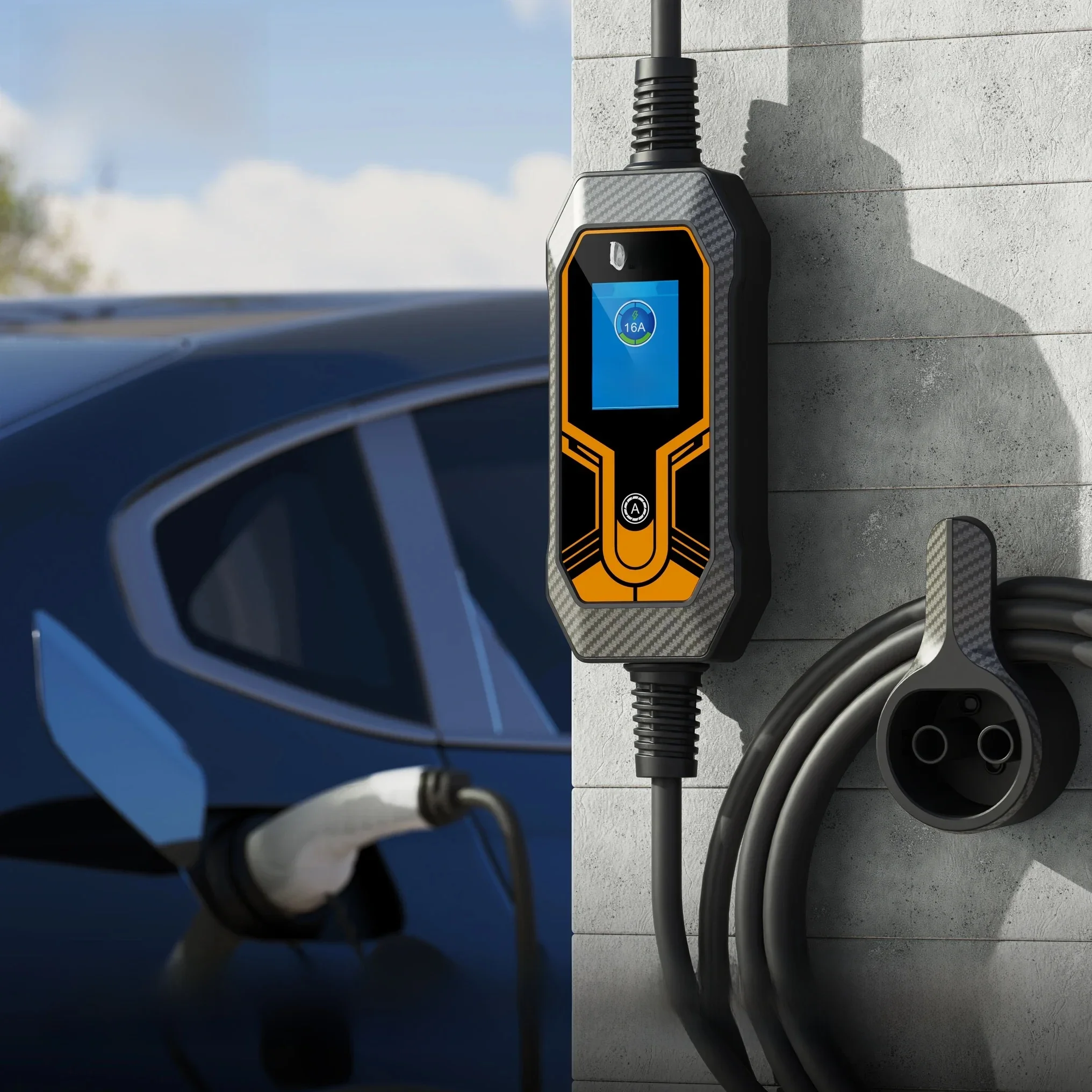 Feyree 11KW Type2 Kabel 16A 3 Fase EV Draagbare Oplader 32A 7KW EVSE Oplaaddoos 5M Kabel CEE Stekker voor Elektrische Autolader - afbeelding 2