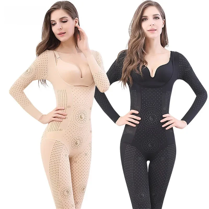 Body korygujące tułów z długim rękawem Body gorset Waist Trainer Control brzuch Slim Arm legginsy kobiety odchudzanie korygujące Shaper — zdjęcie 2
