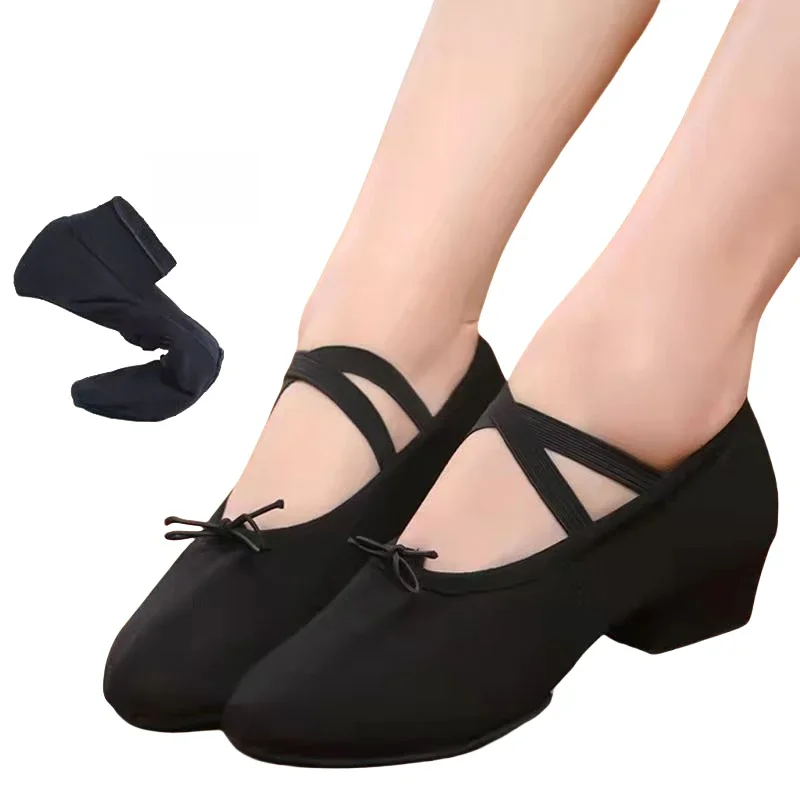 Balletdansschoenen Vrouwen Leraar Podium Trainingsschoenen Zachte Zool Slippers Yoga Buik Oefenschoenen Meisjes Jazz Dansschoenen - afbeelding 2
