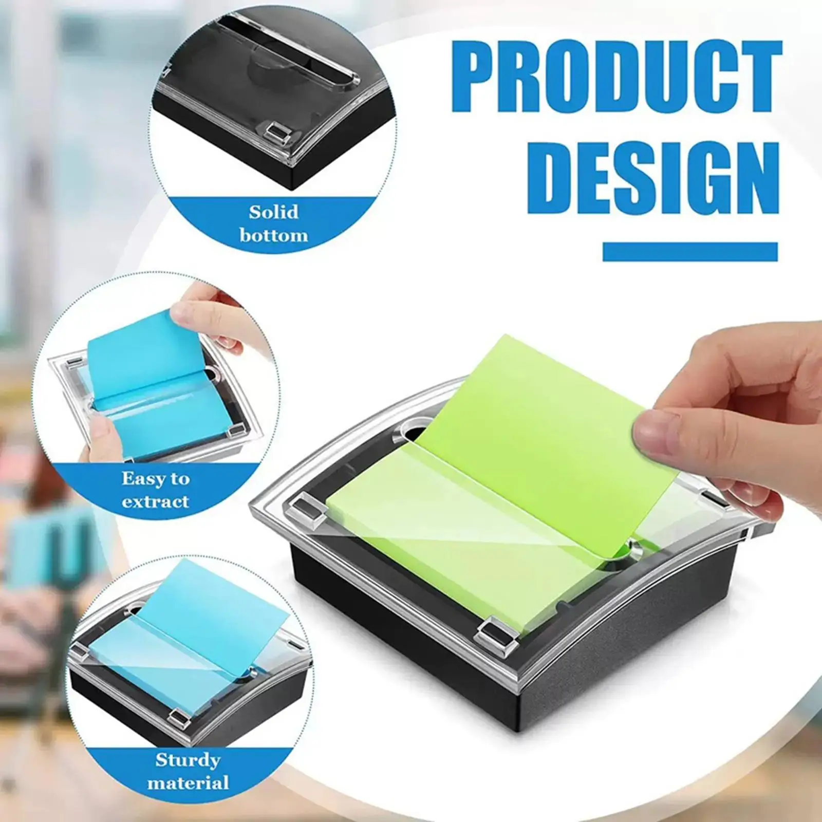 Sticky Note Holder Clear Color Acrylic Notes Dispenser Note Holder Sticky Note Organizer For Desk Workers Study Supply Classroom
