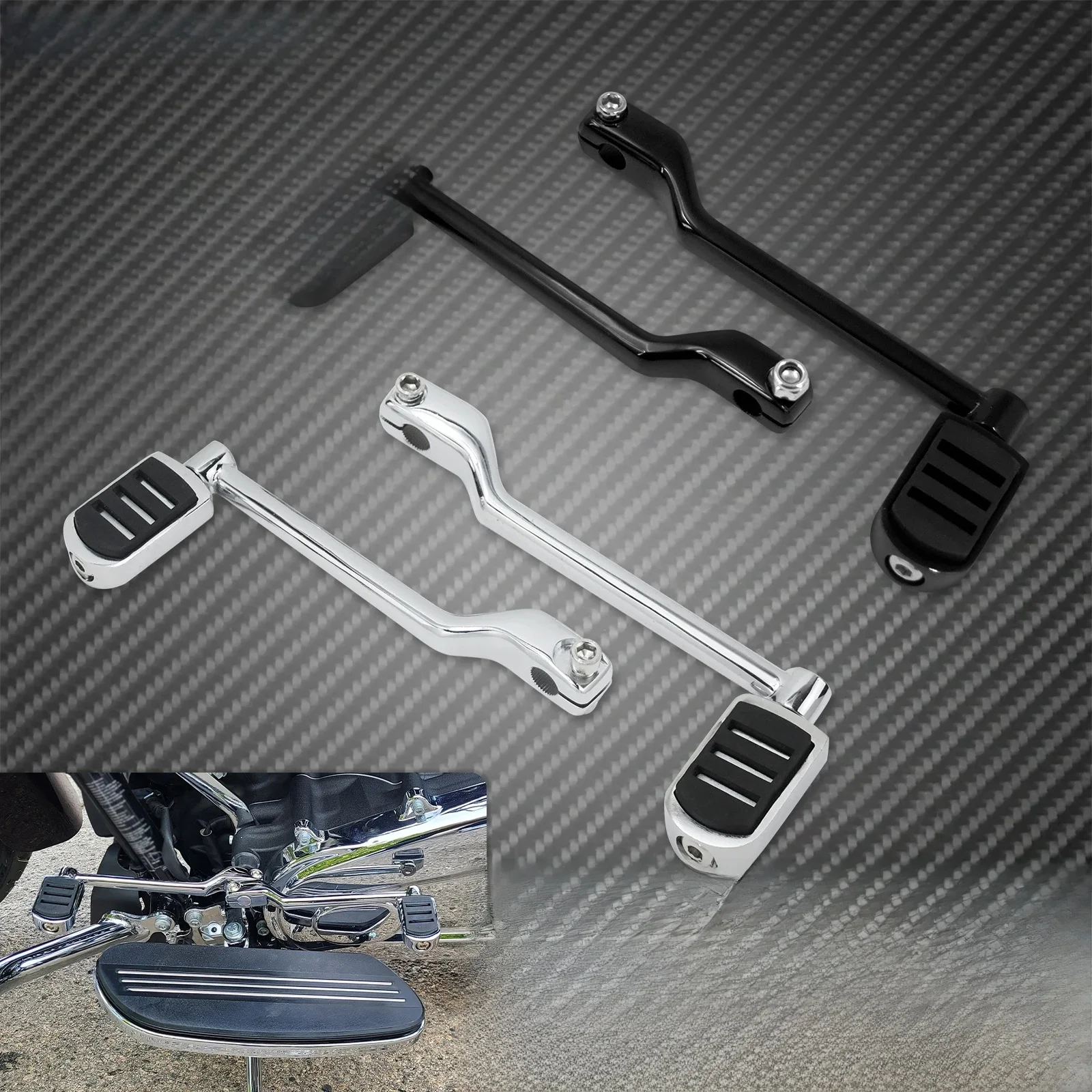 Motorfiets Hak Teen Versnellingspook Pedaal Voor Achter Hendel Met Shifter Pinnen Voor Harley Touring Softail FL Trike Road King Glide FLH - afbeelding 2