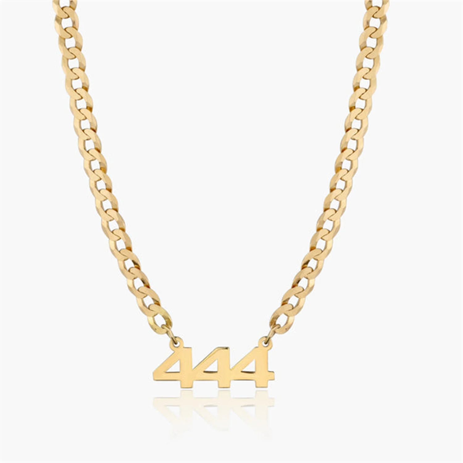 

Stainless Steel Angel Number Necklace Custom Year Lucky Numbers Pendant 111 222 333 444 555 666 777 888 999 Femme Jewelry Gifts