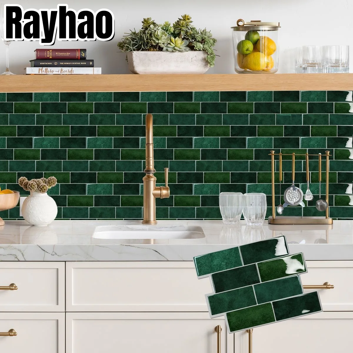 

Interior Decorative 3D Wall Sticker Waterproof Strong Adhesive Wallpaper Wall Tiles Subway Kitchen Bathroom Backsplash Stickers