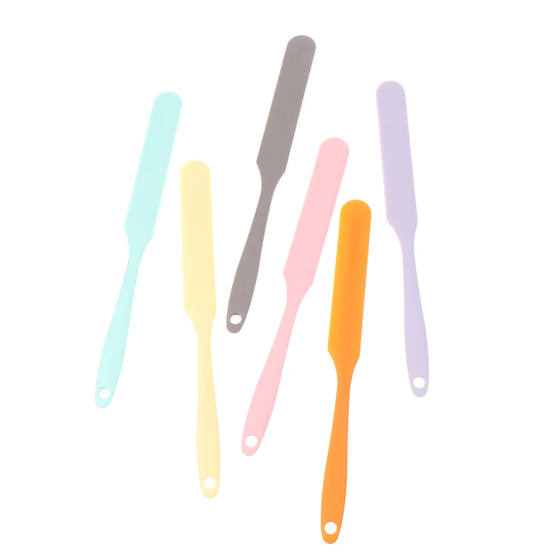 Silicone Long Scraper Color Cream Long Knife Scraper Cake Making Silicone Spatula Baking Tools For Cakes Small Accessories