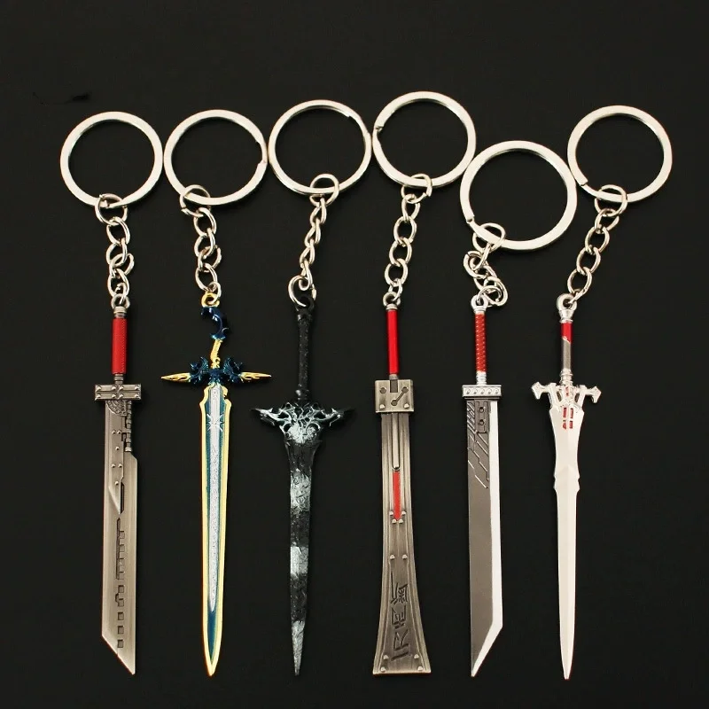 Final Fantasy Mini Sabre Small Model Toys Keychain Pendant