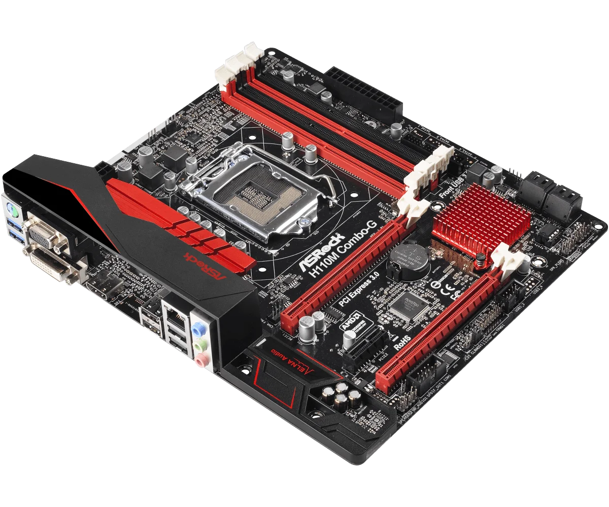 Imagem -04 - Asrock-placa-mãe H110 Lga 1151 Ddr4 64gb Suporte I56500 I57500 I3-6300 G3930 Vga Atx