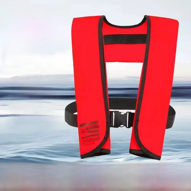 Nieuwe Auto Zelfopblaasbare Reddingsvesten Handleiding Varen Reddingsvesten Volwassen PFD 150N voor Watersport Vissen Raften Accessoires - afbeelding 2